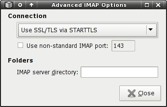 Advanced IMAP settings