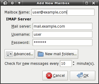 Mailwatch IMAP Settings